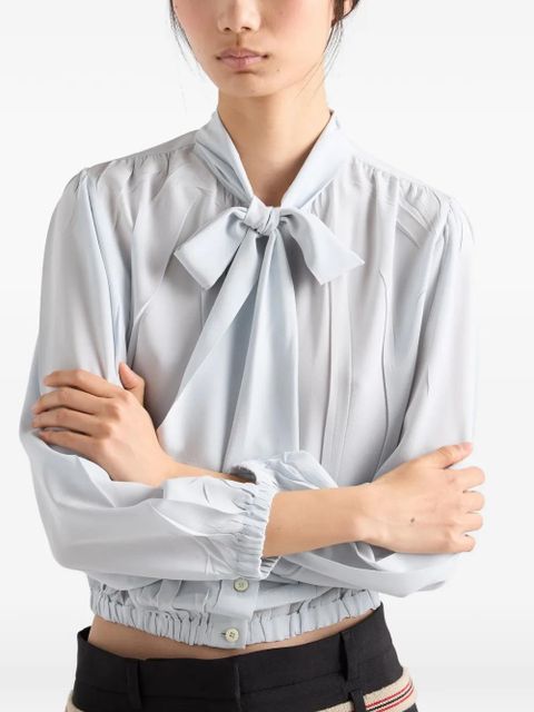 Prada crepe de chine shirt - Blue