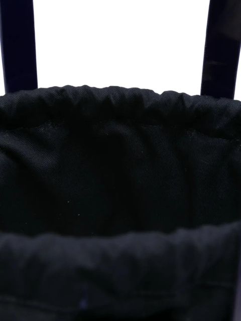 DRAGON DIFFUSION patent leather woven bucket bag - Purple