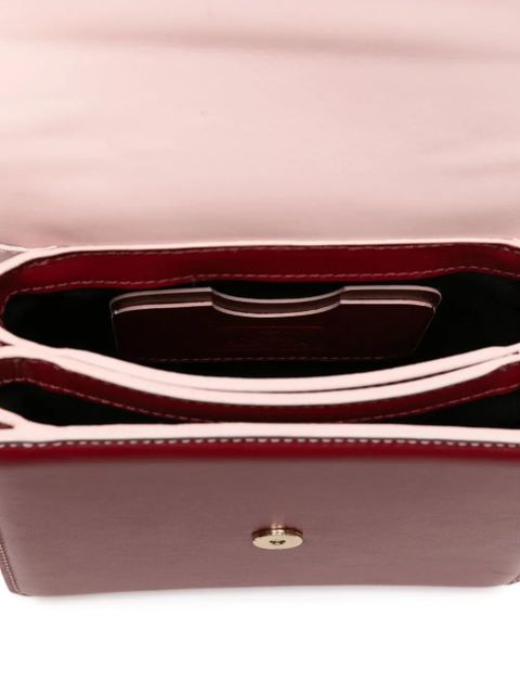 Casablanca clasp-detail leather cross-body bag - Red