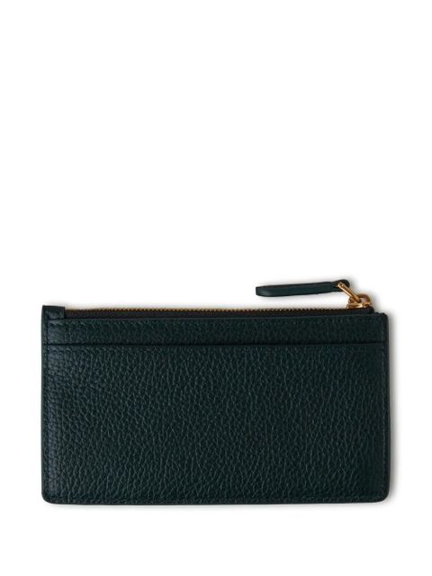 Mulberry Continental logo-stamp card holder - Green