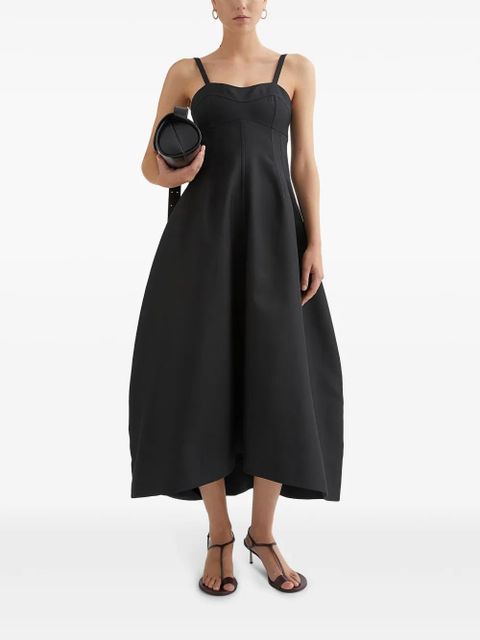 Jil Sander bustier-style midi dress - Black