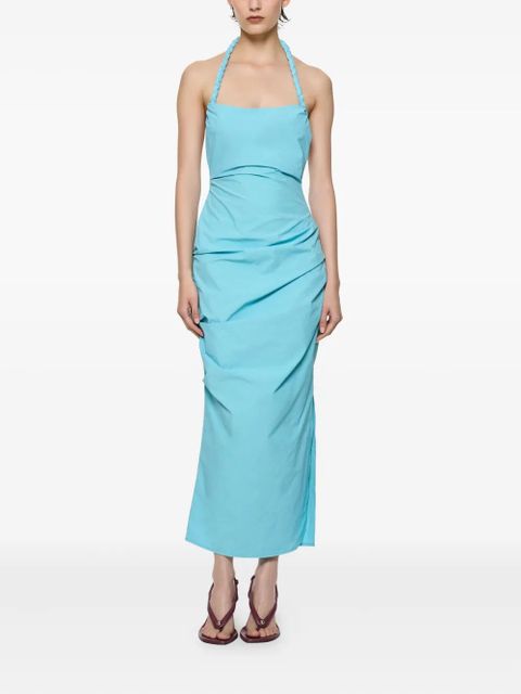 Paris Georgia Romy braided-halterneck midi dress - Blue - zdjęcie produktu nr 2