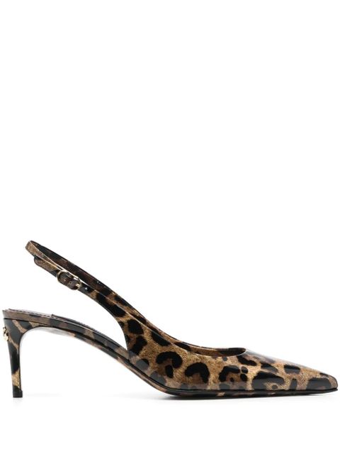 Dolce & Gabbana x Kim 75mm slingback leather pumps - Black - zdjęcie produktu nr 1
