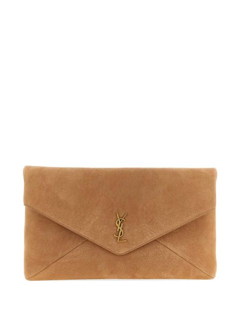 Saint Laurent Cassandre-logo clutch bag - Neutrals - zdjęcie produktu nr 1