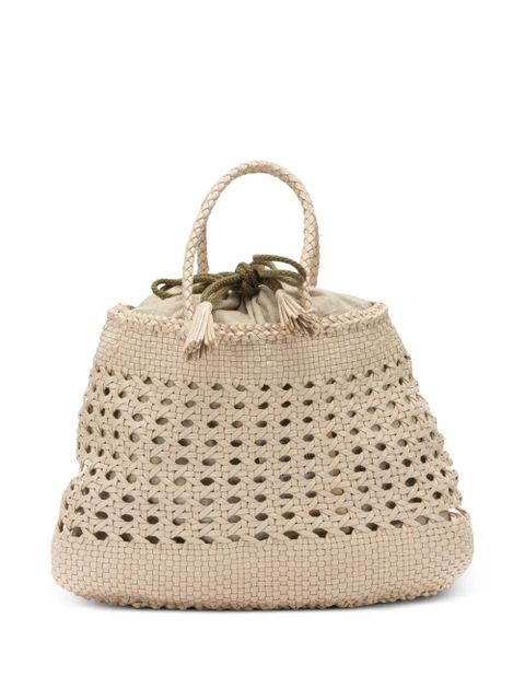 DRAGON DIFFUSION Santa Cano woven-leather tote bag - Neutrals - zdjęcie produktu nr 1