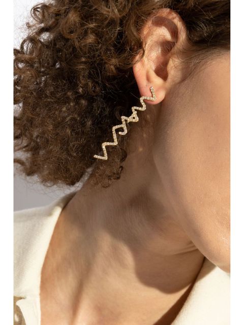 Marni logo drop earrings - Gold - zdjęcie produktu nr 2