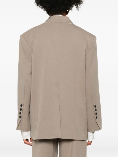 Eleh double-breasted cotton jacket - Neutrals