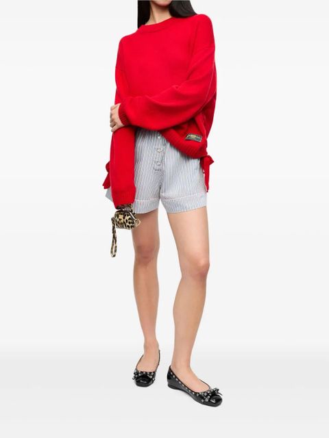 GANNI drawstring-hem sweater - Red - zdjęcie produktu nr 2