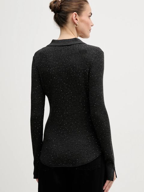 Mos Mosh sweter wełniany Ronika damski kolor szary lekki 175380