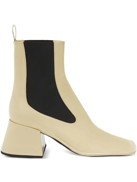 Jil Sander square-toe block-heel boots - Neutrals - zdjęcie produktu nr 1