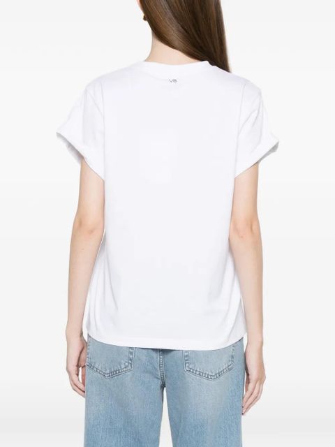 Victoria Beckham cuffed sleeve T-shirt - White