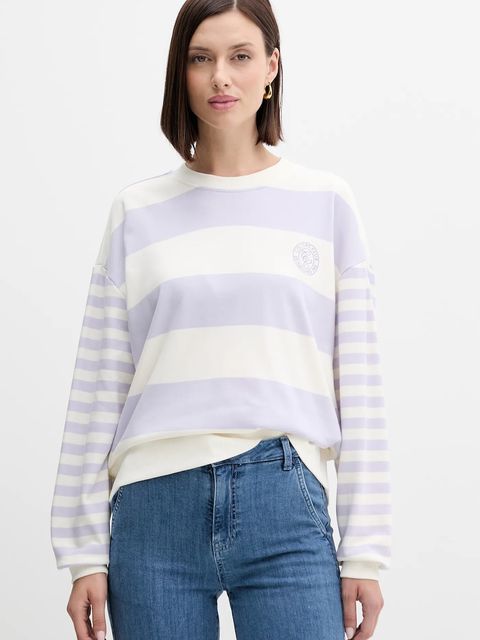 United Colors of Benetton bluza damska kolor fioletowy wzorzysta 3Y04D10AM - zdjęcie produktu nr 1