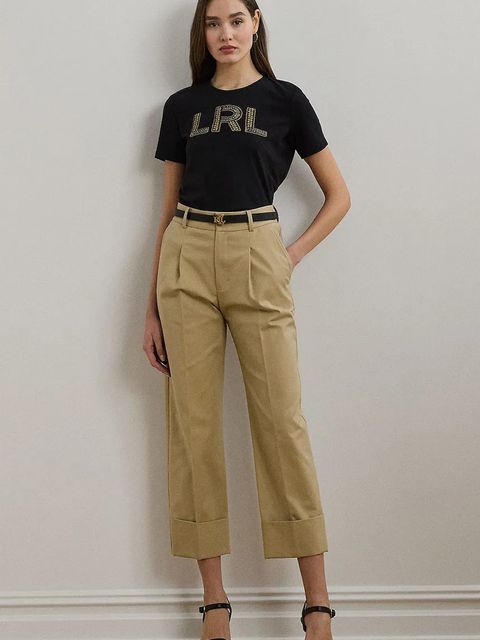 Lauren Ralph Lauren t-shirt bawełniany damski kolor czarny 200971125