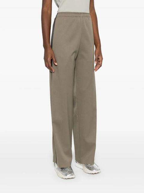 MM6 Maison Margiela stripe-detail straight-leg trousers - Green - zdjęcie produktu nr 2