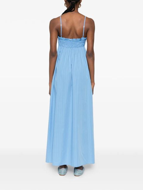 Faithfull the Brand Presa ruched-detail maxi dress - Blue