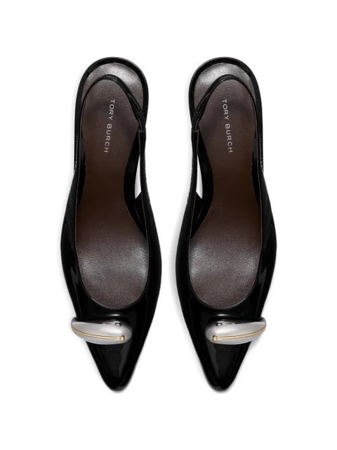 Tory Burch pierced slingback heel - Black