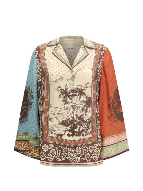 ALEMAIS Alberta graphic-print shirt - Neutrals - zdjęcie produktu nr 1