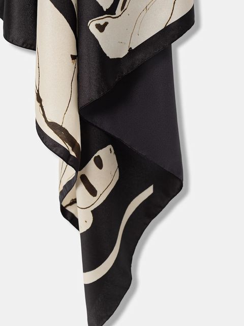 Sisley chusta damska kolor czarny wzorzysta 6TUUW51TF - zdjęcie produktu nr 2