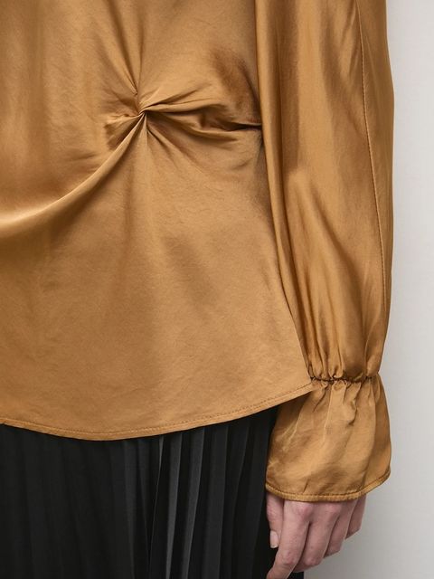 Answear.LAB bluzka damska kolor brązowy gładka