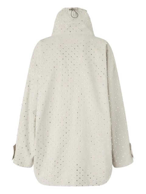 PINKO crystal-embellished high-neck coat - Neutrals - zdjęcie produktu nr 2