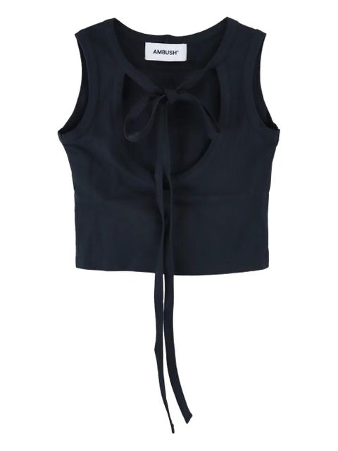 AMBUSH tie-front crop top - Black - zdjęcie produktu nr 1