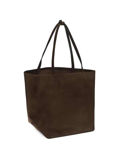The Row Park Three suede tote bag - Brown