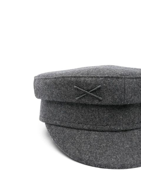 Ruslan Baginskiy monogram-embroidered baker boy cap - Grey - zdjęcie produktu nr 2