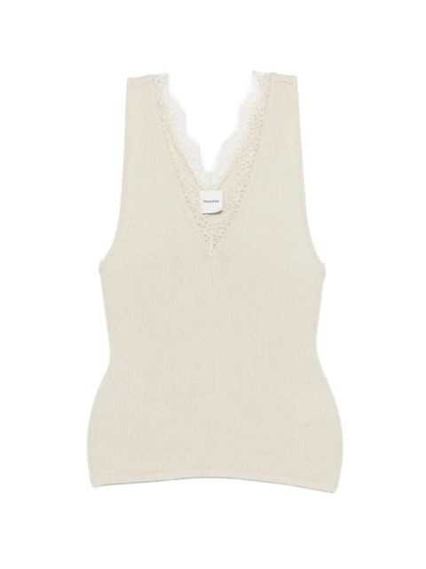 Nanushka Siara V-neck tank top - Neutrals - zdjęcie produktu nr 1