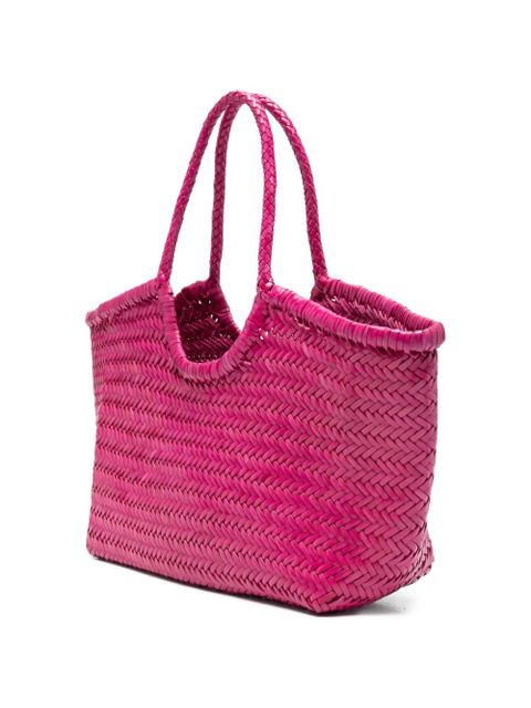 DRAGON DIFFUSION leather woven shoulder bag - Pink