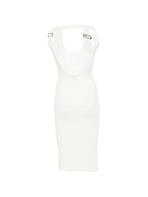 Coperni C-logo ribbed midi dress - Neutrals - zdjęcie produktu nr 2