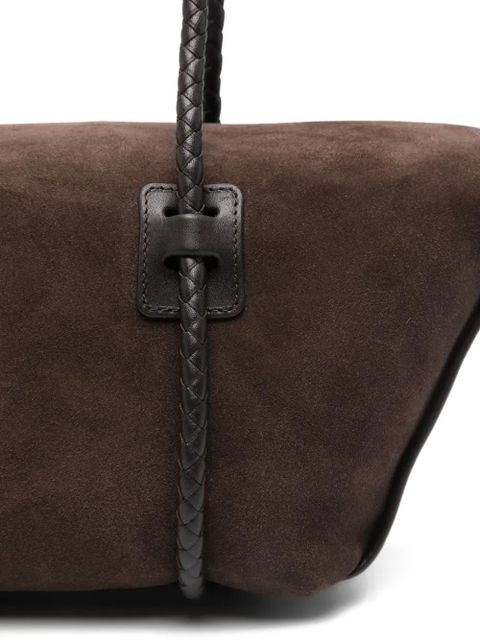 Hereu braided-handle suede shoulder bag - Brown