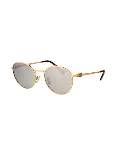 Miu Miu Eyewear round-frame sunglasses - Gold - zdjęcie produktu nr 2