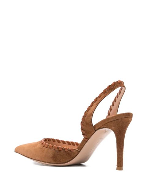 Gianvito Rossi braided-trim suede sandals - Brown