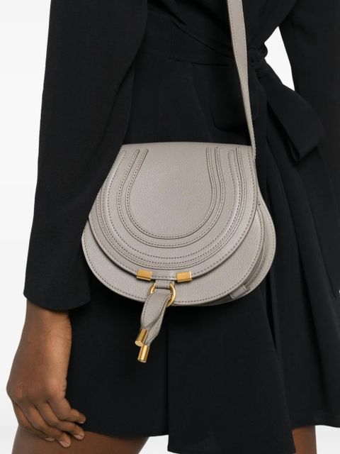 Chloé small Marcie saddle cross body bag - Grey - zdjęcie produktu nr 2