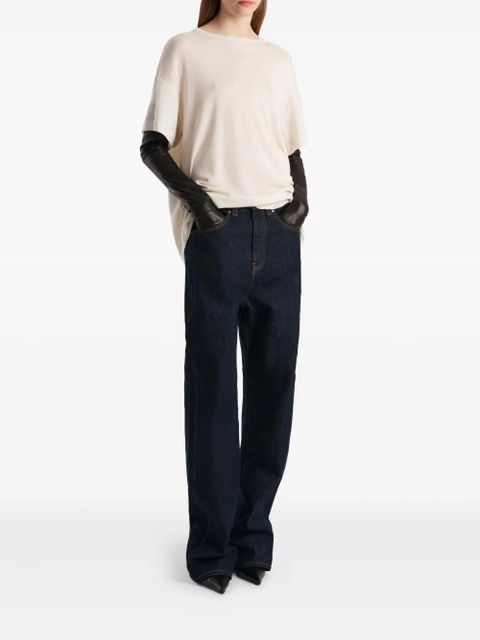 KHAITE Maeve short-sleeve T-shirt - Neutrals