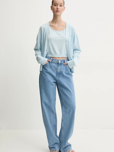 Guess Jeans top z domieszką jedwabiu - zdjęcie produktu nr 2