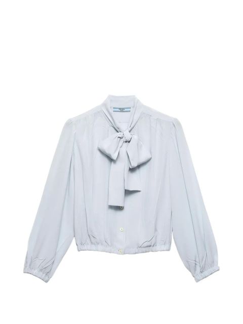 Prada crepe de chine shirt - Blue - zdjęcie produktu nr 1