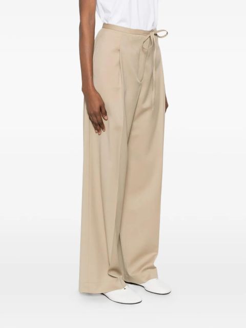 Róhe drawstring pleated trousers - Neutrals