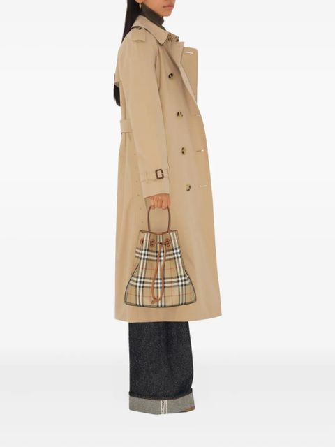 Burberry small Check bucket bag - Neutrals