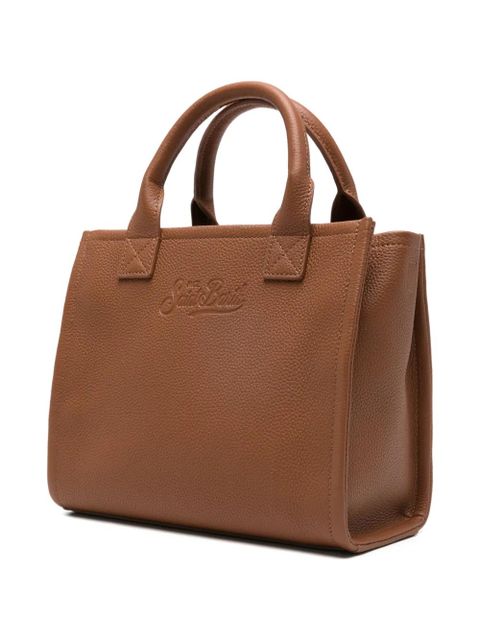 MC2 Saint Barth medium Vanity logo-embossed grained-leather tote bag - Brown