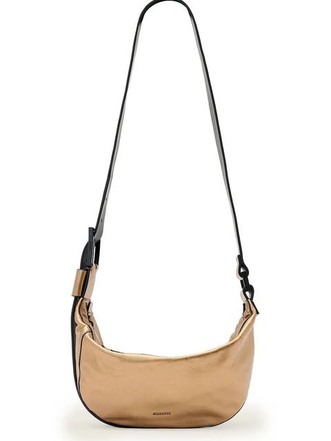 AllSaints torebka skórzana LUNA kolor złoty W194XD