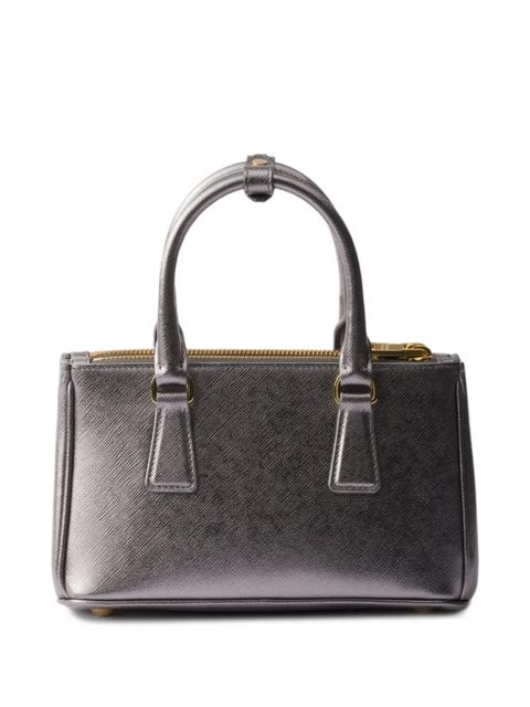 Prada mini Galleria leather tote bag - Grey