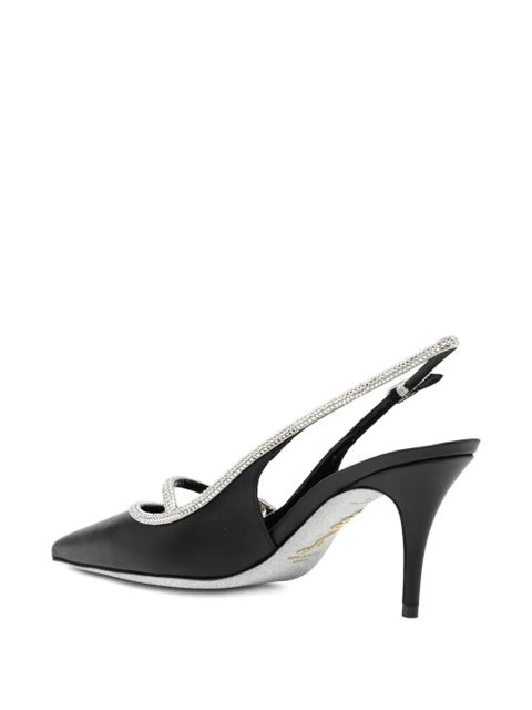 René Caovilla 80mm crystal-embellished pumps - Black - zdjęcie produktu nr 2