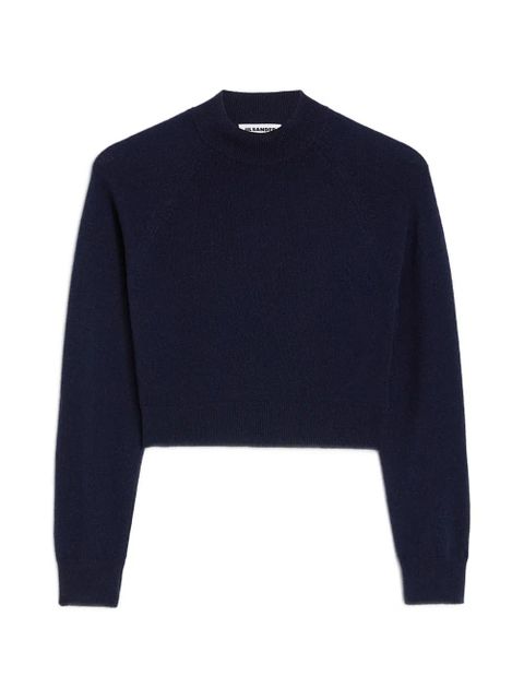 Jil Sander cropped sweater - Blue - zdjęcie produktu nr 1