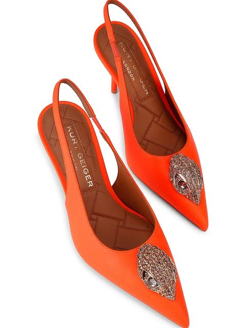 Kurt Geiger London szpilki skórzane Large Eagle Sling - zdjęcie produktu nr 1