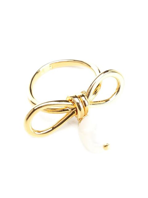 Marni bow pearl-drop ring - Gold - zdjęcie produktu nr 2
