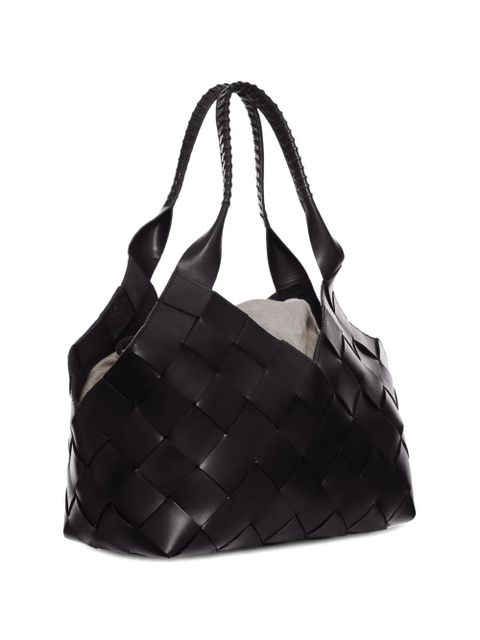 DRAGON DIFFUSION braided-handle tote bag - Black