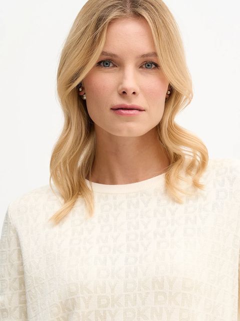 Dkny sweter damski kolor beżowy DJ5R0877