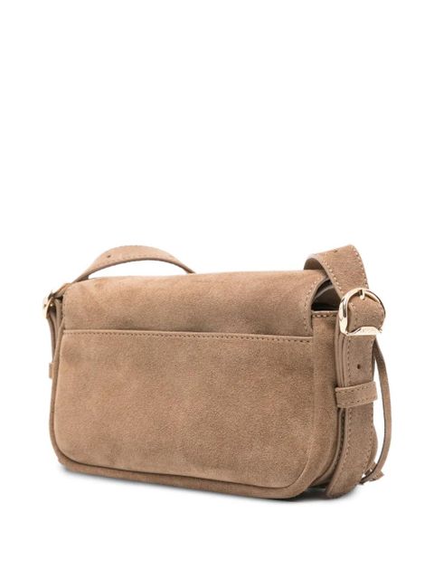 SANDRO mini fringed crossbody bag - Brown