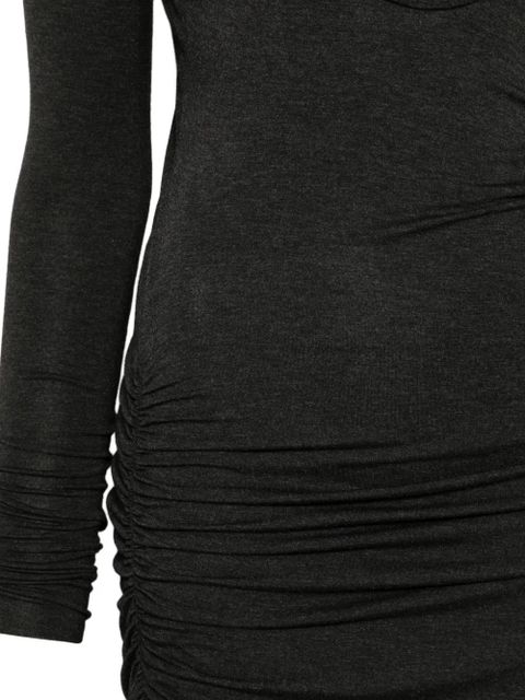 Blumarine turtleneck draped dress - Grey